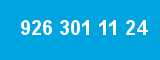 926 301 11 24 926 301 11 24